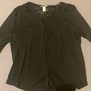 Black dressy relaxed fit H&M lace top